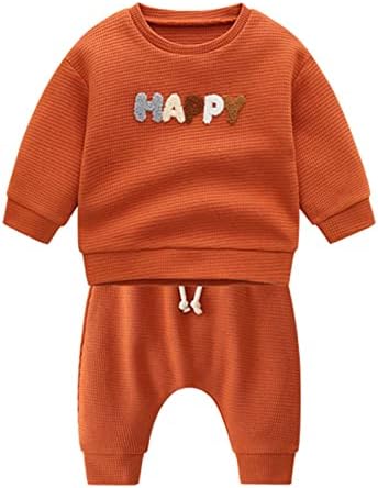 Baby Boy Girl Autumn Winter Knit Cotton Long Sleeve Pants Set