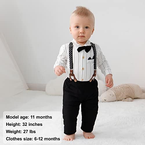 YALLET Boys Tuxedo Set 0-18M