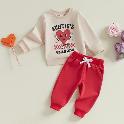Canis toddler boys Valentines Day sweatshirt and jogger pants set