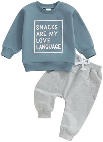 Toddler Set Letter Print Winter Outfit for Baby Boys