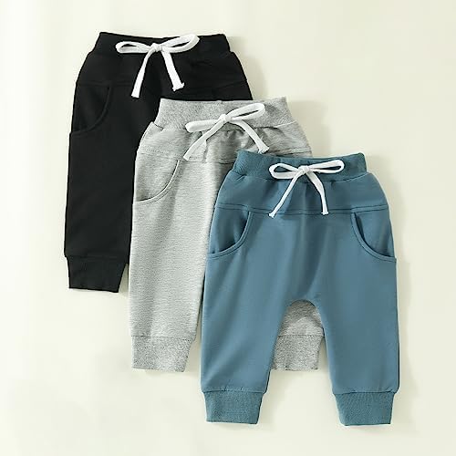 Sayoo Kids Harem Pants for Toddler Boys with Premium Cotton