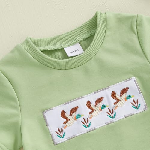 Duck Embroidered Outfit for Toddlers