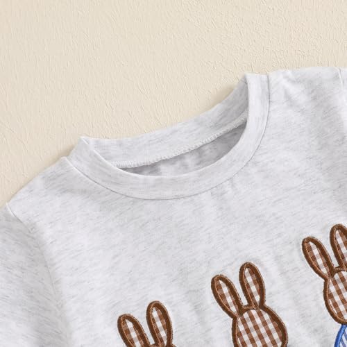 Mubineo T-Shirt Plaid Toddler Summer Bunny Set