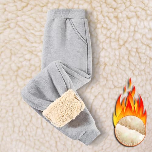 Thickened Warm Sweatpants for Toddlers Unisex Fit Elastic Waist WinterComfort