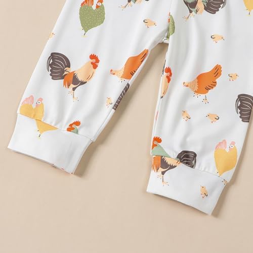 Infant Boy Farm Letter Bodysuit Set with Hat 0-18 Months