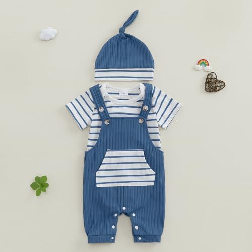 Newborn Boy Stripe Romper