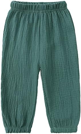 Kaerm Toddler Boys Girls Casual Pants Cotton Linen Bloomers