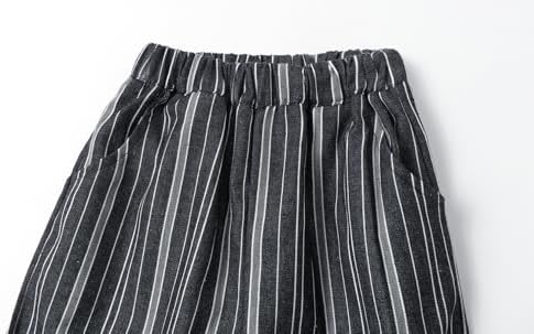 LittleSpring Boys Girls Striped Wide Leg Pants for Kids