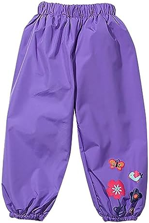 Toddler Elastic Waist Waterproof Rain Pants Stretchy waterproof 3-12 mo