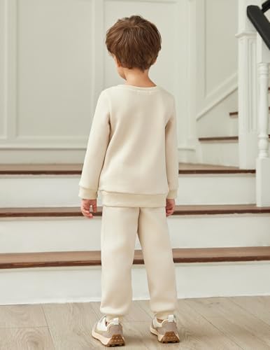 Arshiner Boys Round Neck Long Sleeve Set Trendy Cozy for Kids