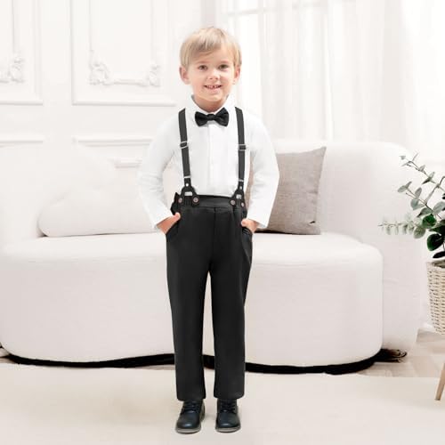 Perfect Toddler Boy Outfit 12M-8Y Cotton Button Down Pants Set