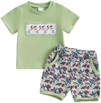 Duck Embroidered Outfit for Toddlers