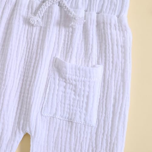 Ultra-soft cotton combinations toddler boys girl drawstring waistpants