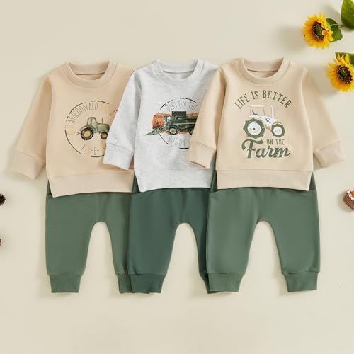 Cute Toddler Fall Outfit Crewneck Joggers