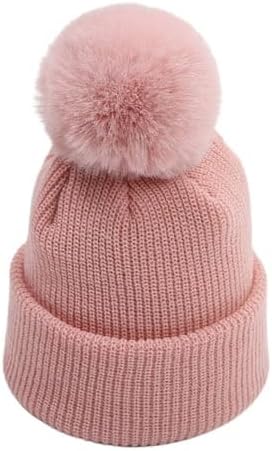 Newborn Winter Beanie for Infant with Pom-Pom