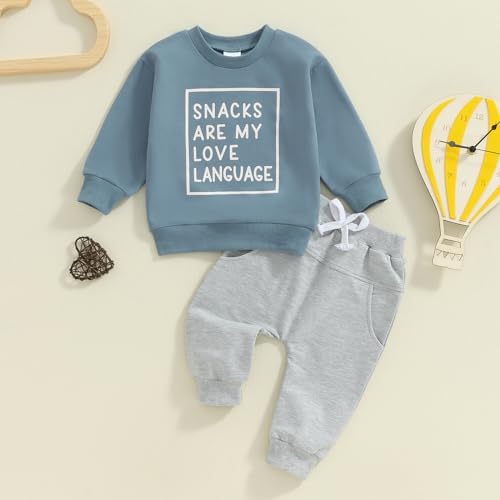 Toddler Set Letter Print Winter Outfit for Baby Boys