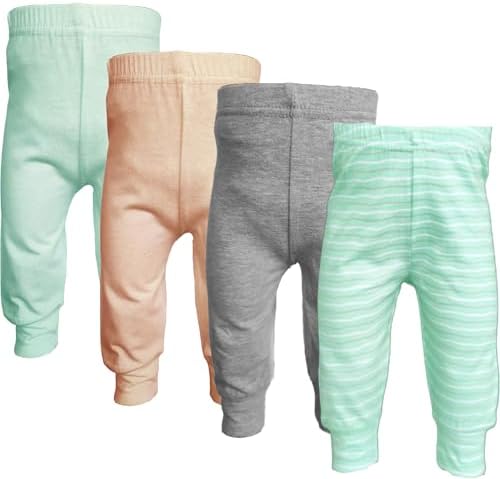 123 Bear Soft Cotton Spandex Toddler Pants Multipacks