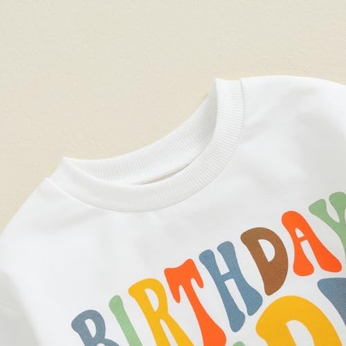 Kayotuas Happy 1st Birthday Toddler Set Cute Growth for Boys