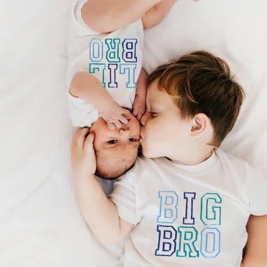 Perfectly Matchable Toddler Big Little Brother Outfits Set with Embroidery