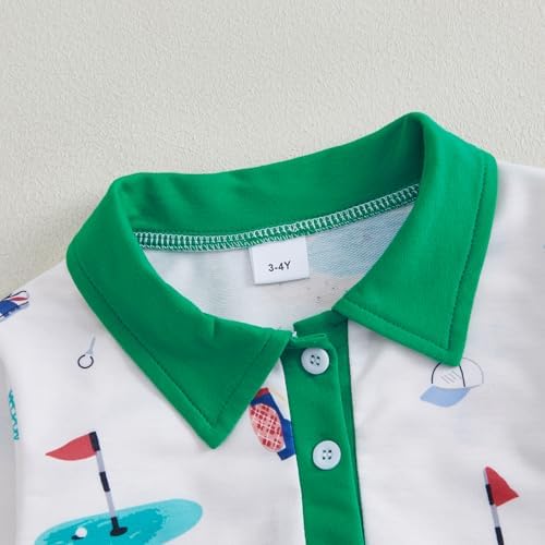 Little Boy Golf Outfit - Toddler Boys Golf Print Sweatsuit Set