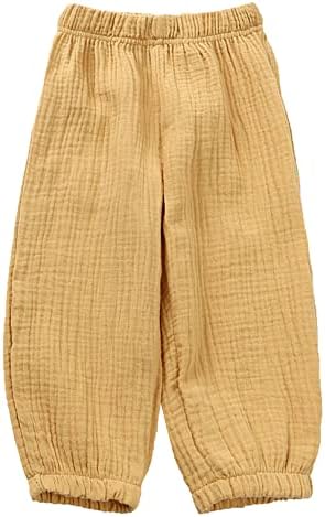 JEATHA Boys Girls Cotton Linen Pants