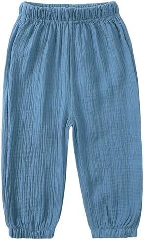 Elastic waist toddler boys girls cotton lounge pants