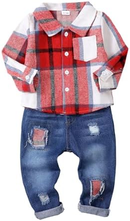 NZRVAWS toddler boysplaintext set featuring a softr stable design and eye-catching plaidatomics