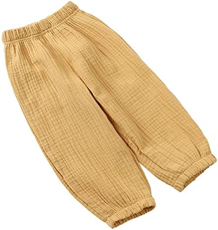 JEATHA Boys Girls Cotton Linen Pants