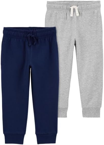 Carters Toddler Boys 2-PackFrench Terry Active Joggers wDrawstringMachine Wash