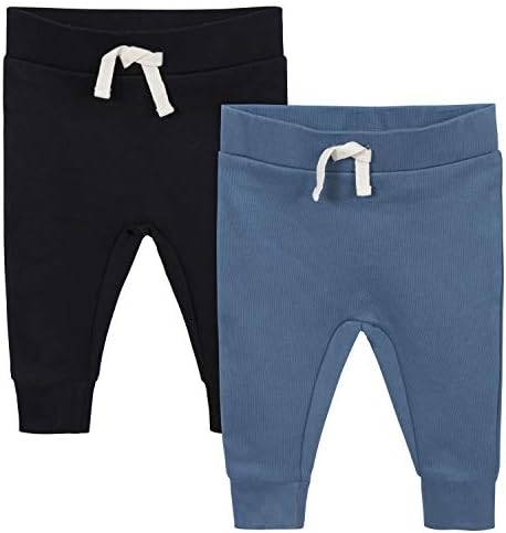 Adjustable Cartoon Bear Embroidery 2-Pack Pants for Babies