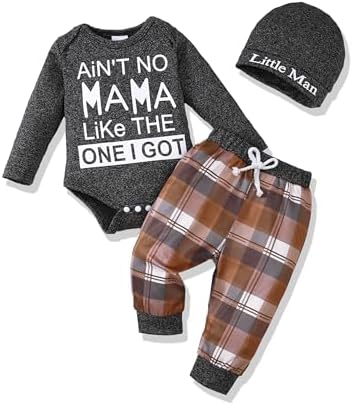 Newborn Baby Boy Clothing Set - Cozy CottonRomperPantsHat