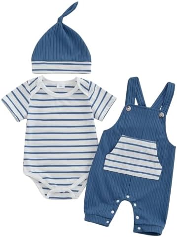Newborn Boy Stripe Romper