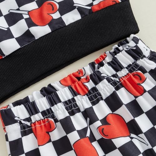 Stylish Valentines Day sweatshirt and pants combo for toddlers