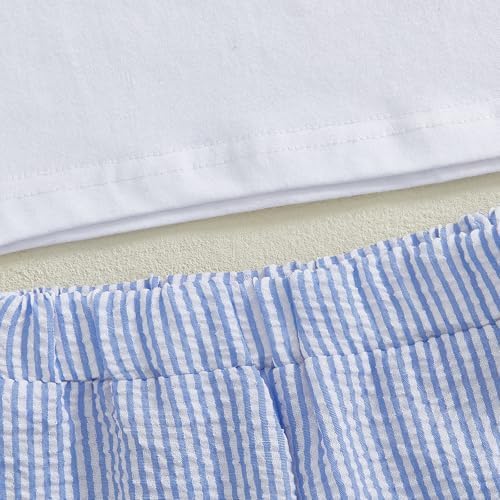 Easter Baby Boy Bunny Embroidery T-Shirt Plaid Pants Set