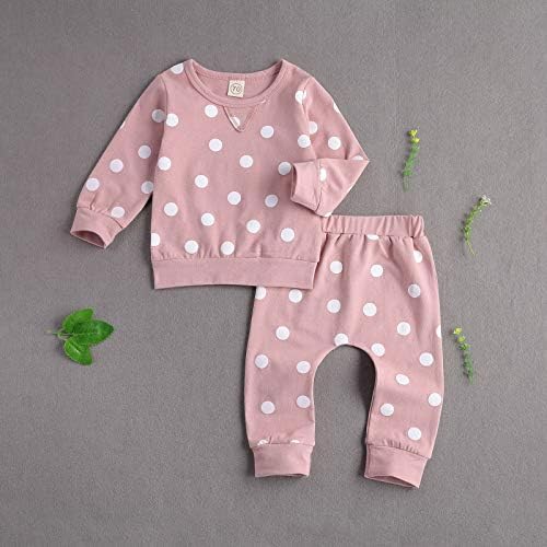 Long Sleeve Polka Dot 2-Piece Outfit Set for Kids