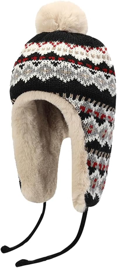 Marotow Toddler Boys Knit Kids Hat with Earflap