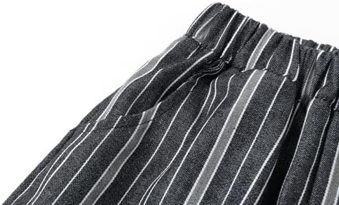LittleSpring Boys Girls Striped Wide Leg Pants for Kids
