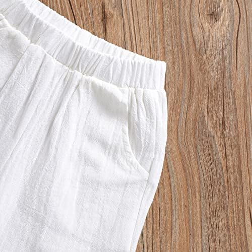 Shibaozi Toddler Boys Summer Outfit Cozy Button-Down Set with Pockets