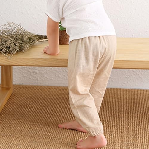 Kids Linen Harem Pants for Boys Girls Spring Summer Lounge