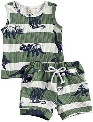 Madjtlqy Toddler Boy Summer dedeman Set
