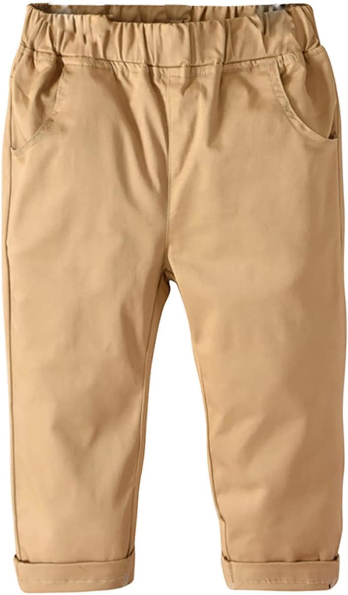 toddler boys cargo chino jogger pants QinCiao comfortable-fit durable stylish
