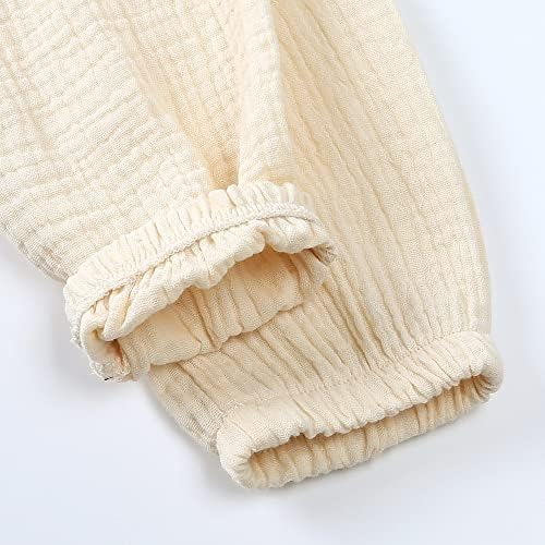 MYGBCPJS Baby Boys Girls 3-Pack Cotton Linen Trousers Casual Long Bloomers