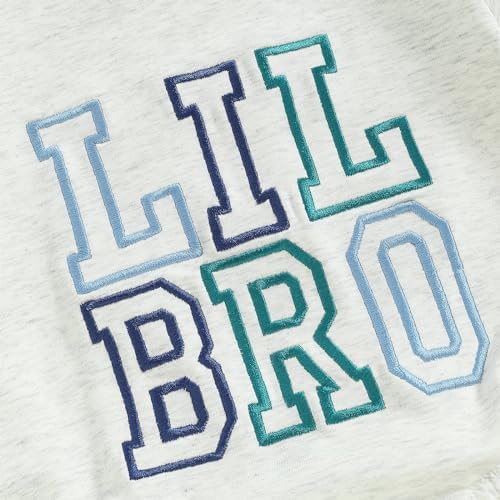 Perfectly Matchable Toddler Big Little Brother Outfits Set with Embroidery