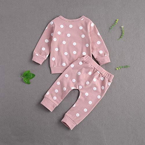Long Sleeve Polka Dot 2-Piece Outfit Set for Kids