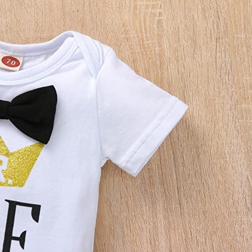 LUZOZEZO Baby Boy 1st Birthday Romper Pants Set
