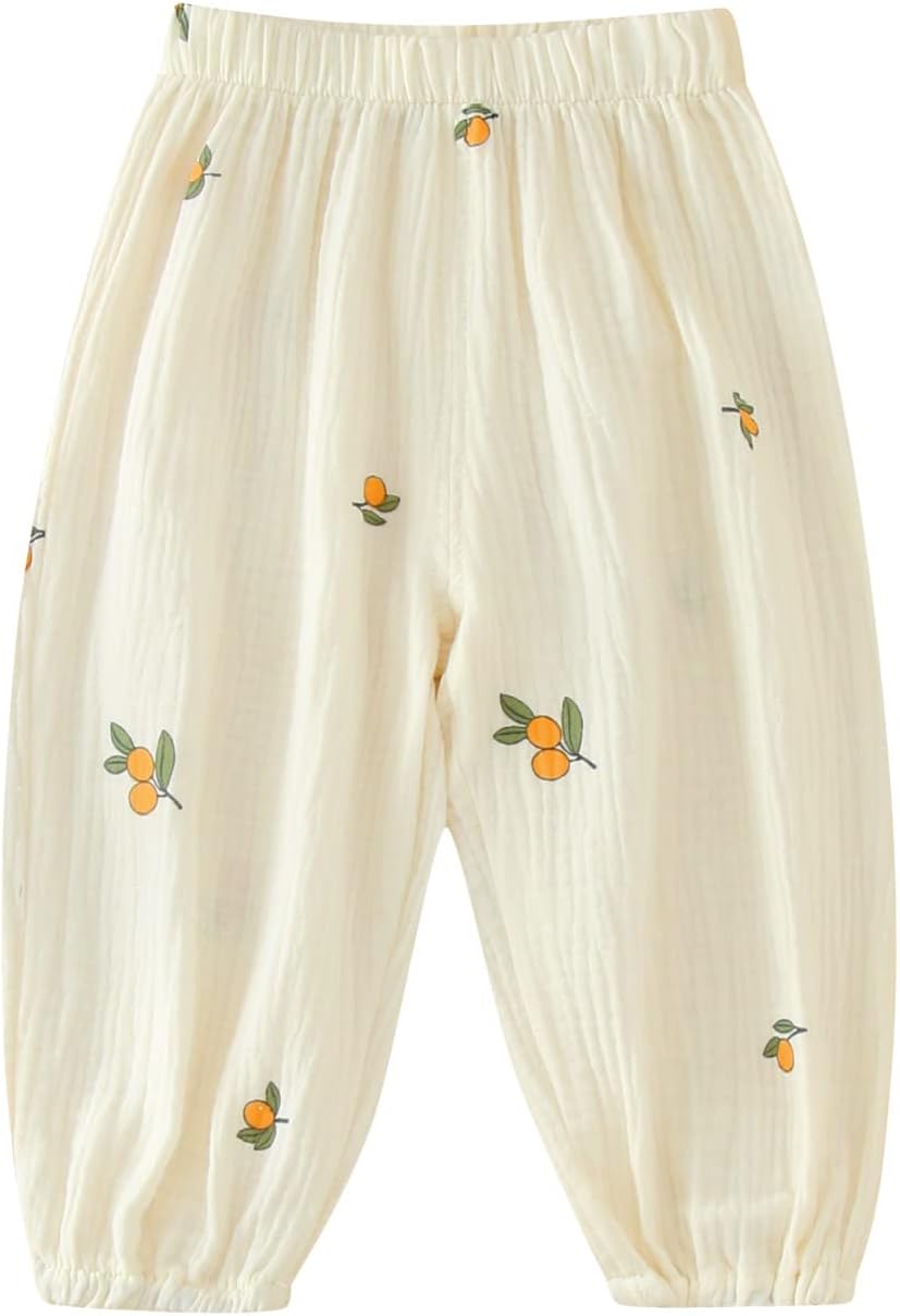 Toddler Linen Elastic Harem Pants for Boys and Girls 1