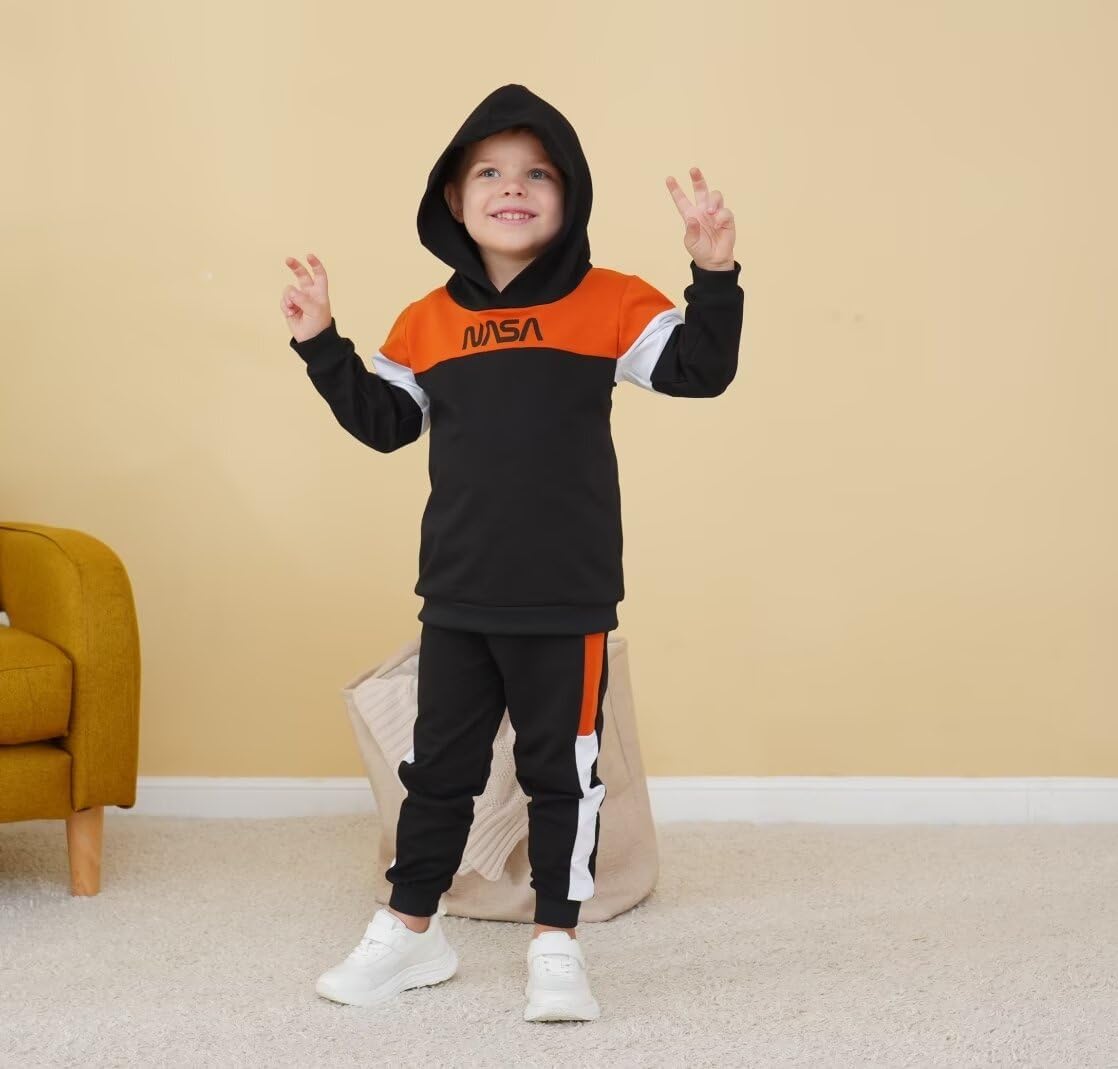 2-6T Toddler Boys Fashionable Hooded sweatshirt Pants Set