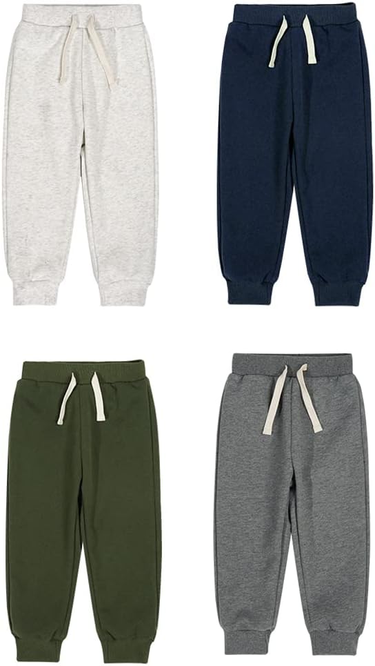 2 Pairs of Cozy Fleece Jogger Pants for Babies