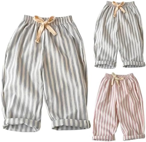 Elegant Striped Linen Haram Pants for Kids