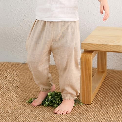 Kids Linen Harem Pants for Boys Girls Spring Summer Lounge
